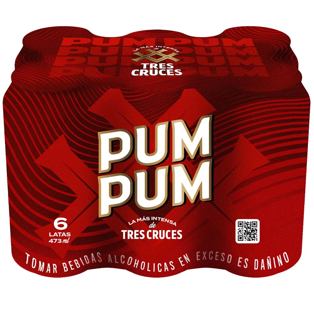 Cerveza de Raíz TRES CRUCES Pum Pum 6 Pack Lata 473ml