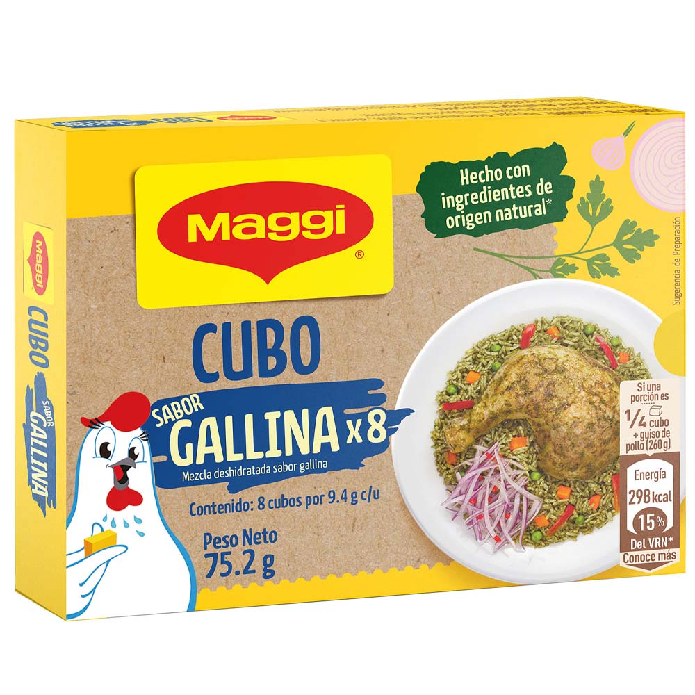 Caldo en Cubitos MAGGI sabor Gallina Caja 75.2g
