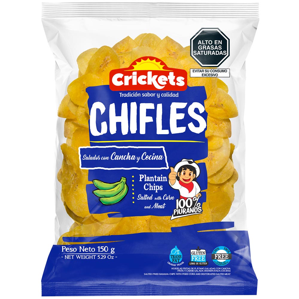 Piqueo CRICKET'S Chifles salados Bolsa 150g