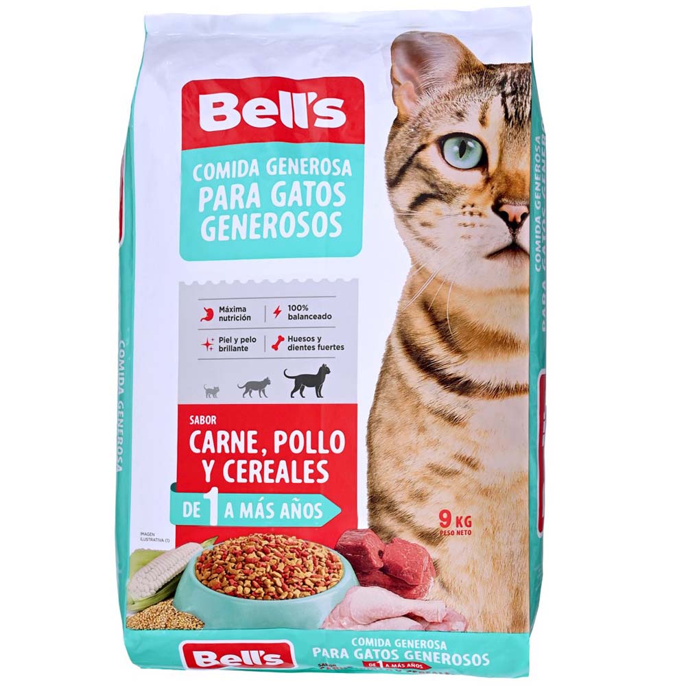 Comida para Gatos BELLS Adulto Bolsa 9Kg