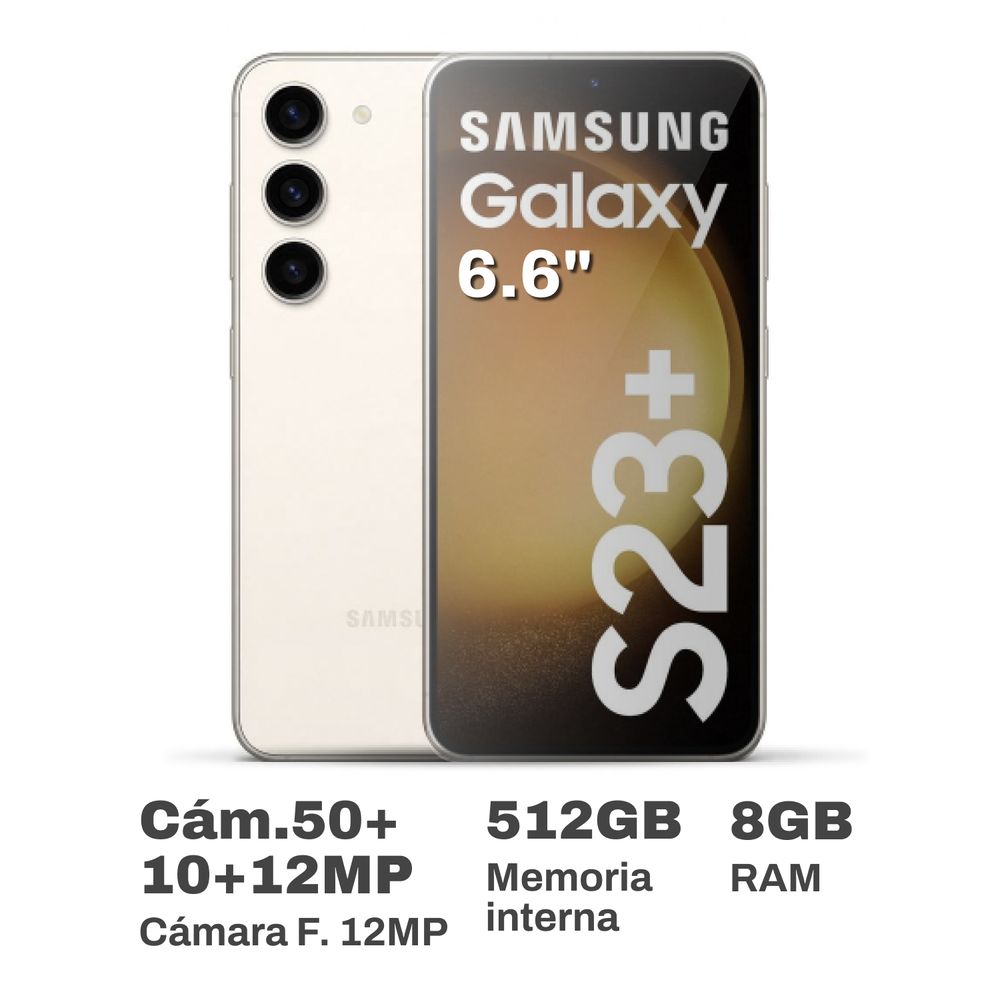 Celular Samsung Galaxy S23+ 6.6" 8GB RAM 512GB Cream