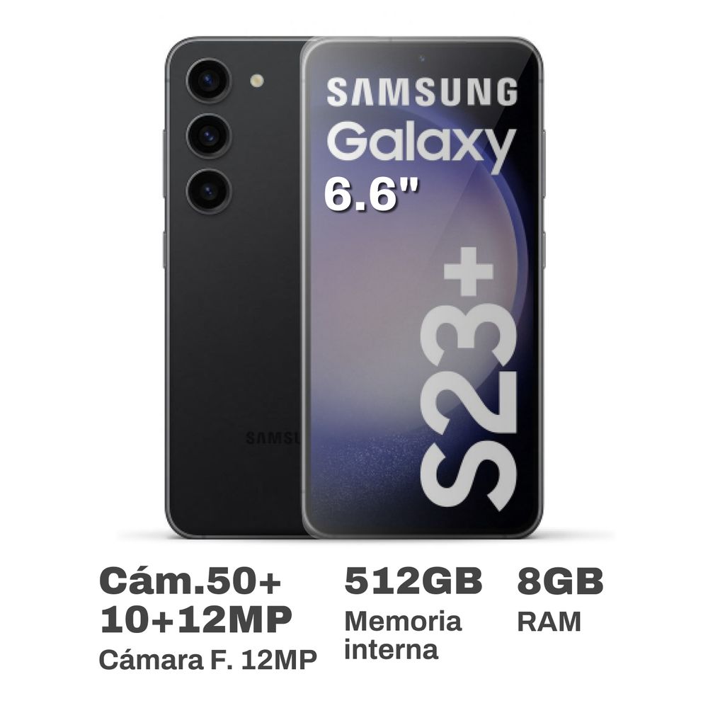 Celular Samsung Galaxy S23+ 6.6" 8GB RAM 512GB Phantom Black
