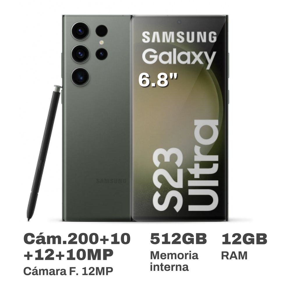 Celular Samsung Galaxy S23 Ultra 6.8" 12GB RAM 512GB Green