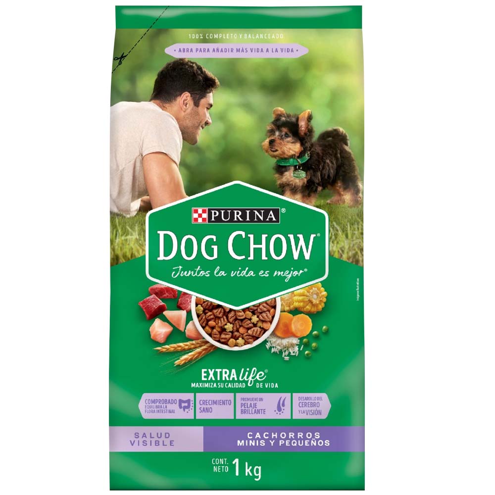 Alimento para Perro DOG CHOW Cachorros Minis y Pequeños 1kg