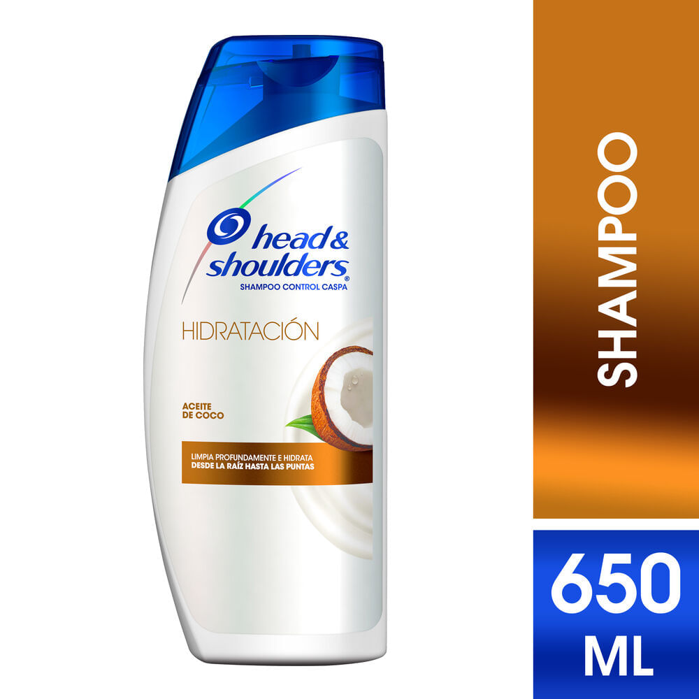 Shampoo HEAD & SHOULDERS Hidratación Aceite de Coco Control Caspa Frasco 650ml