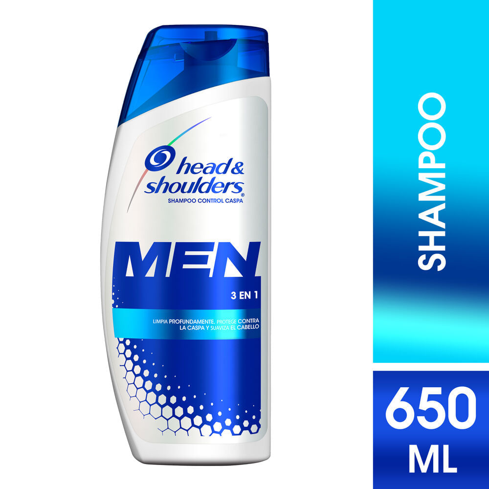 Shampoo HEAD & SHOULDERS Men 3 en 1 Control Caspa Frasco 650ml