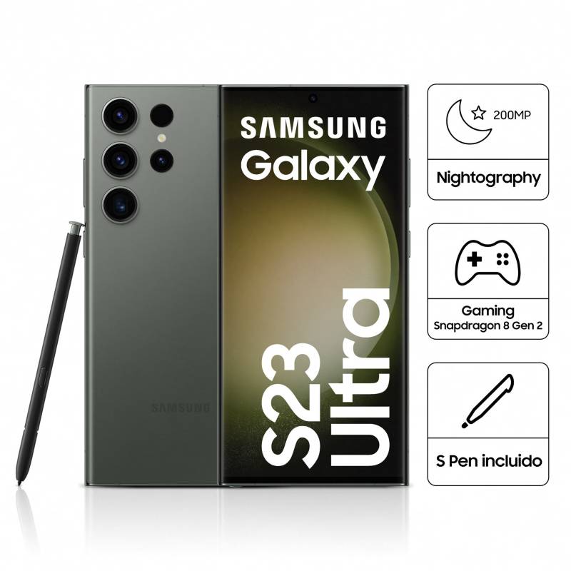 Samsung Galaxy S23 Ultra 6.8" 12GB RAM 256GB - GREEM  + CARGADOR + SPACE