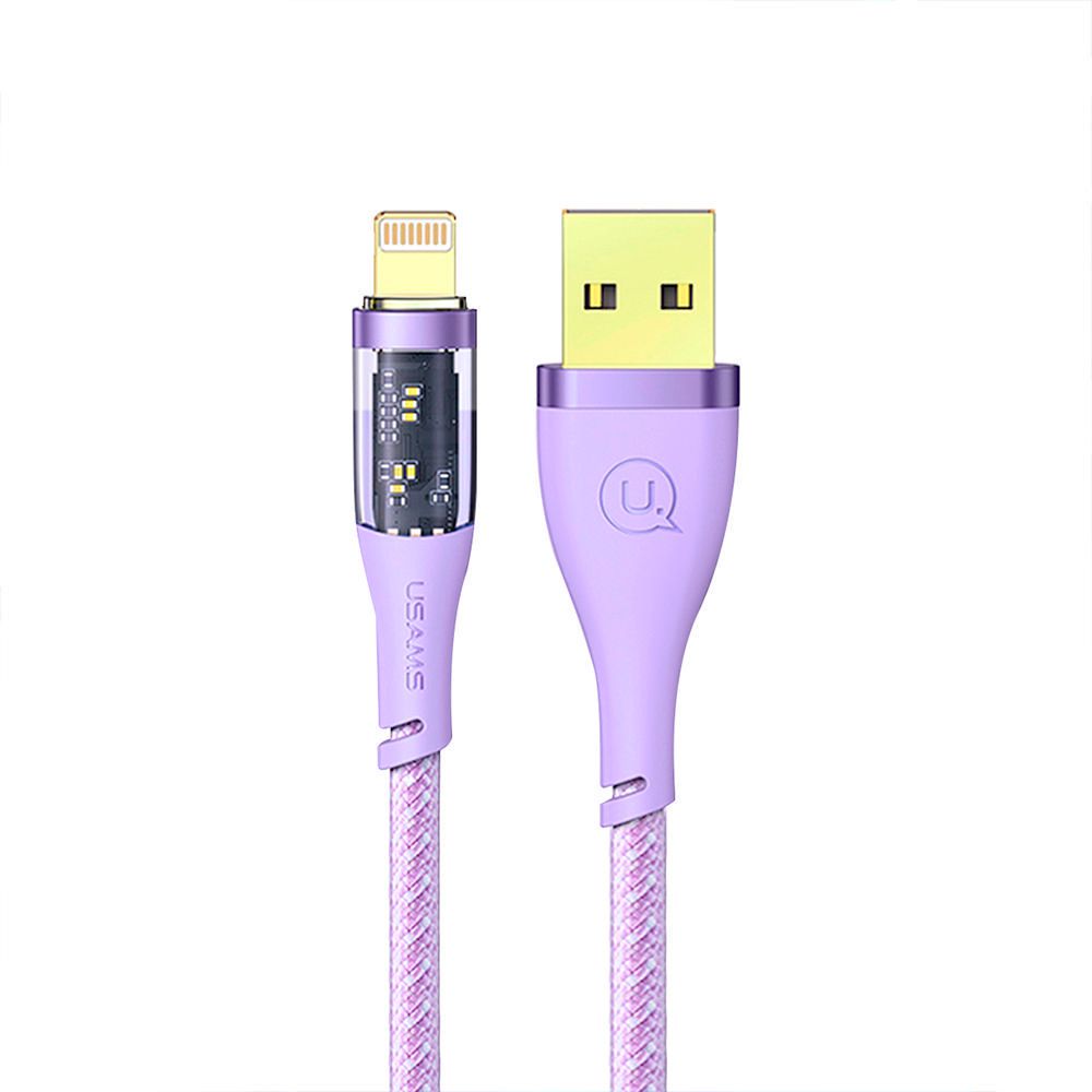 Cable Usams US-SJ571 ICY USB para iPhone Lila