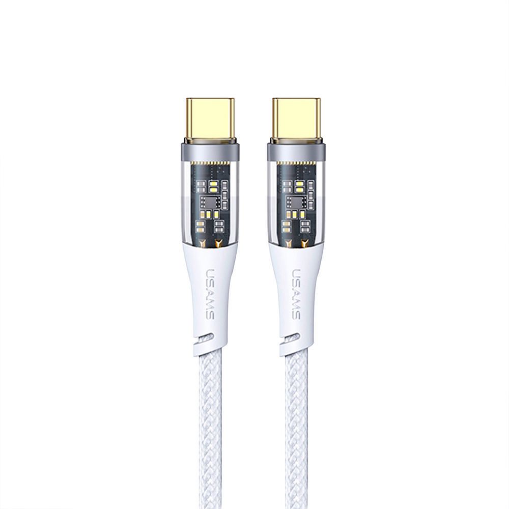 Cable Usams US-SJ574 ICY TypeC a TypeC Blanco