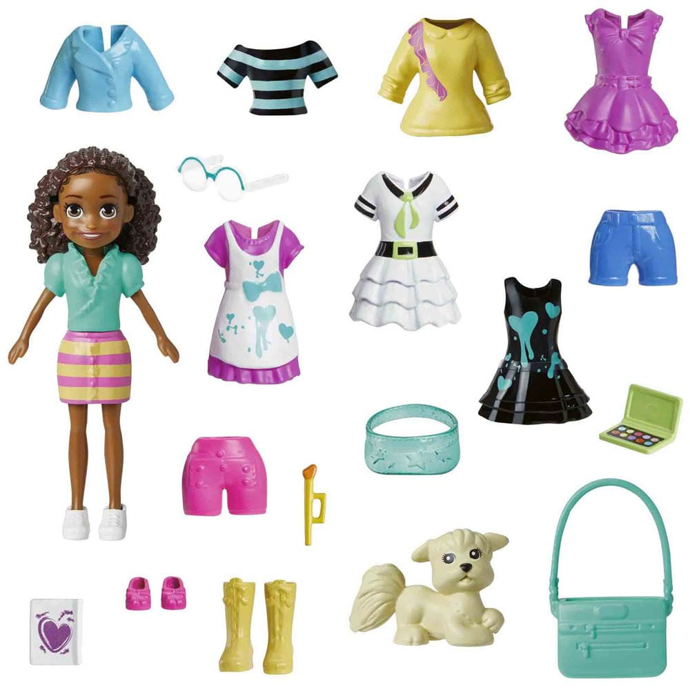 Polly Pocket Set de Juego Paquete de Modas Mediano para niñas de 4 años en adelante