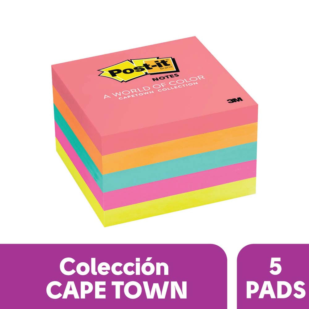 Set POST-IT Notas Adhesivas Colección Cape Town 5 blocks