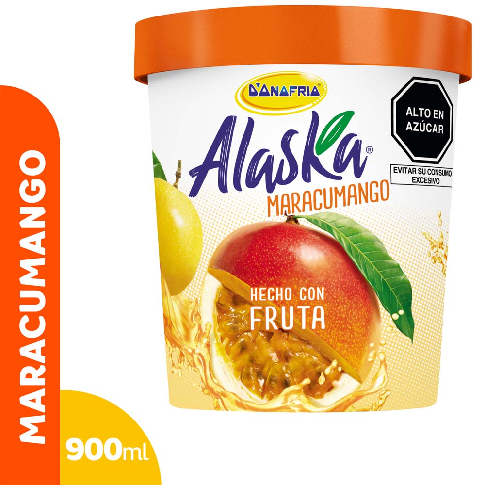 Helado ALASKA Maracumango Vitamina C Pote 900ml