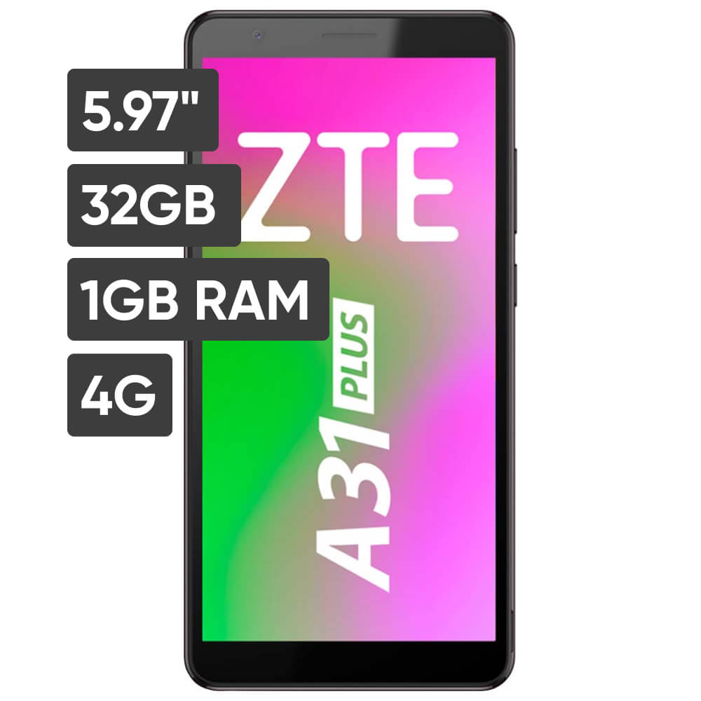Smartphone ZTE BLADE A31+ 5.97" 1GB 32GB 5MP Negro