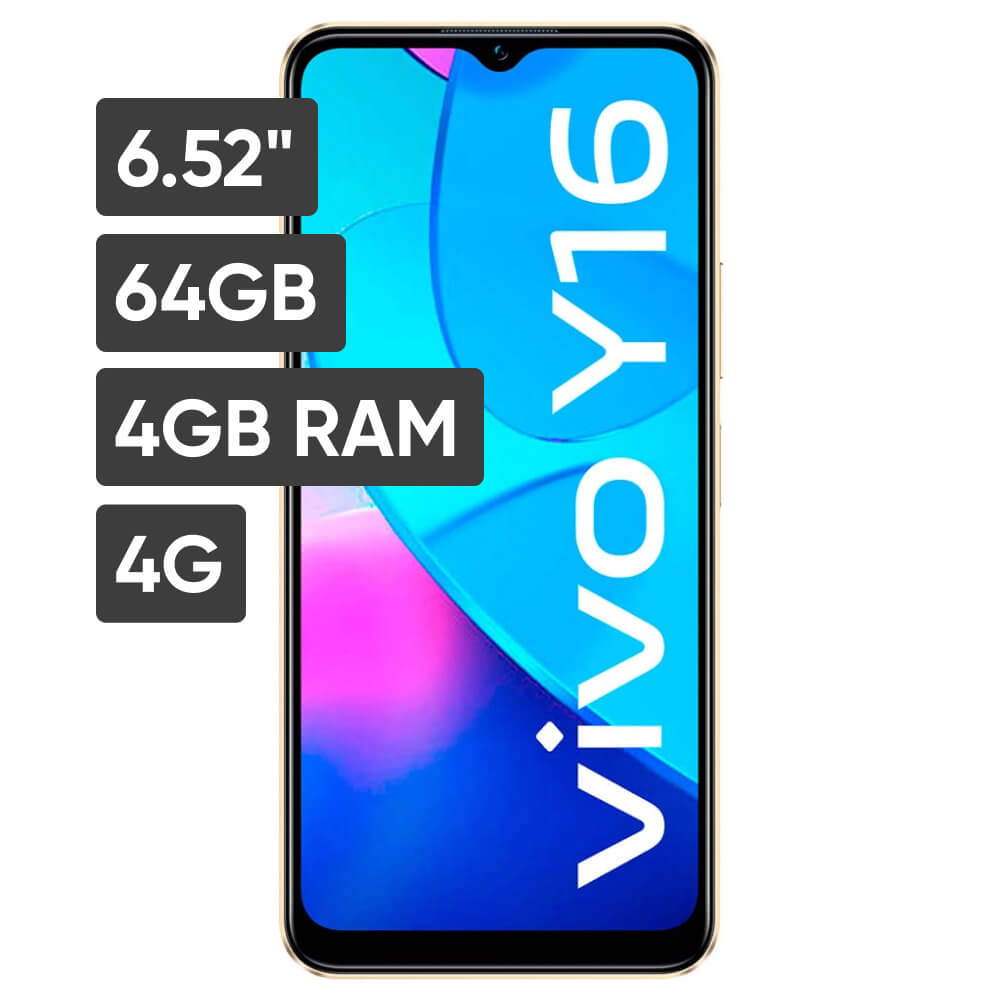 Smartphone VIVO VIVO Y16 6.52" 4GB 64GB 13MP + 2MP Dorado