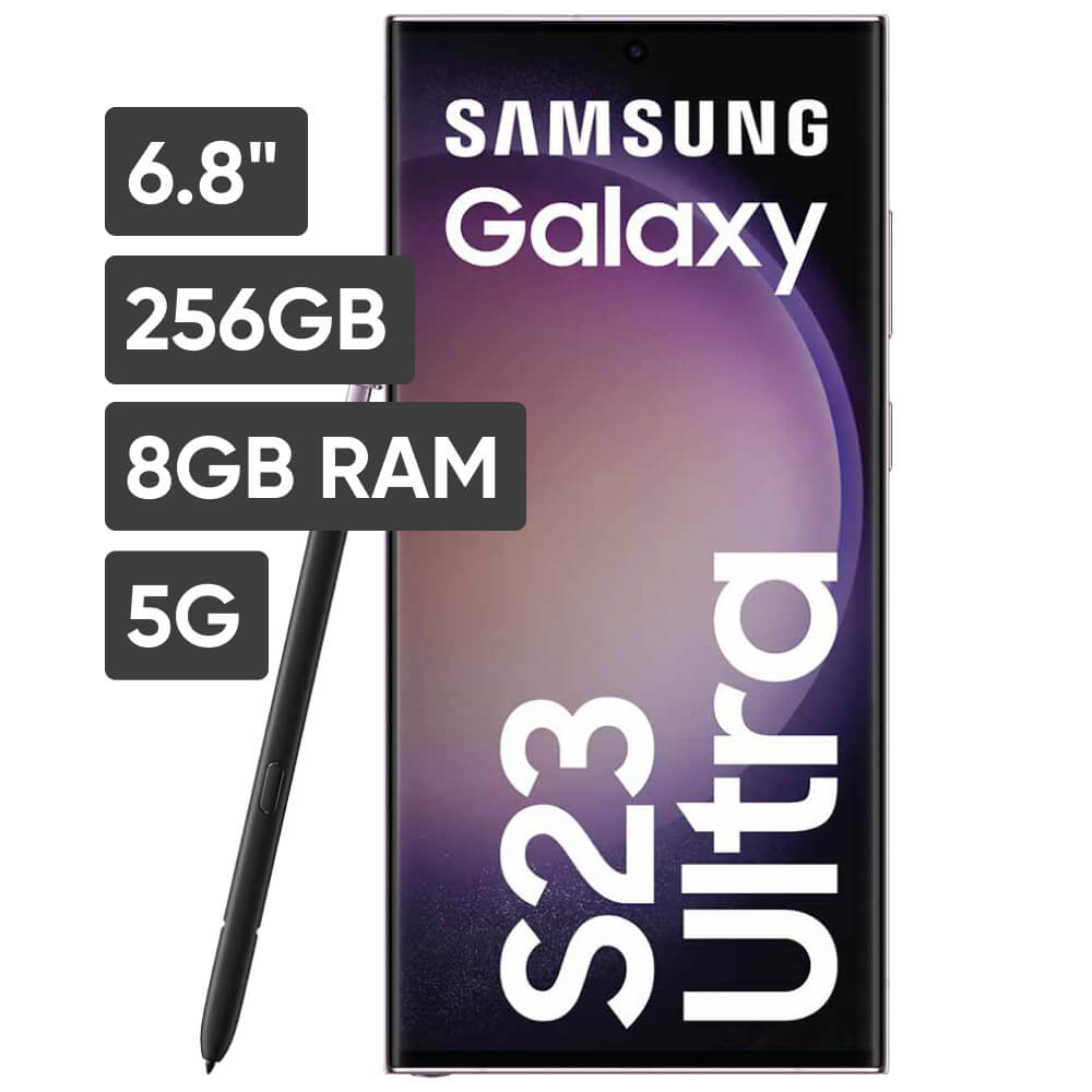 Smartphone SAMSUNG Galaxy S23 Ultra 6.8" 8GB 256GB 200MP + 10MP + 12MP + 10MP Lavender