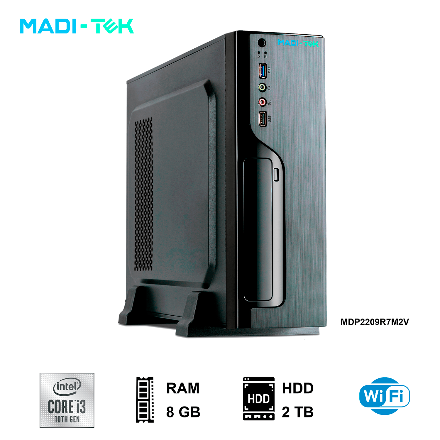 PC Marca Madi-Tek HAN3-10105 Intel Core I3-10105 3.70 Ghz RAM 8GB DDR4 Disco Duro 2 TB HDD