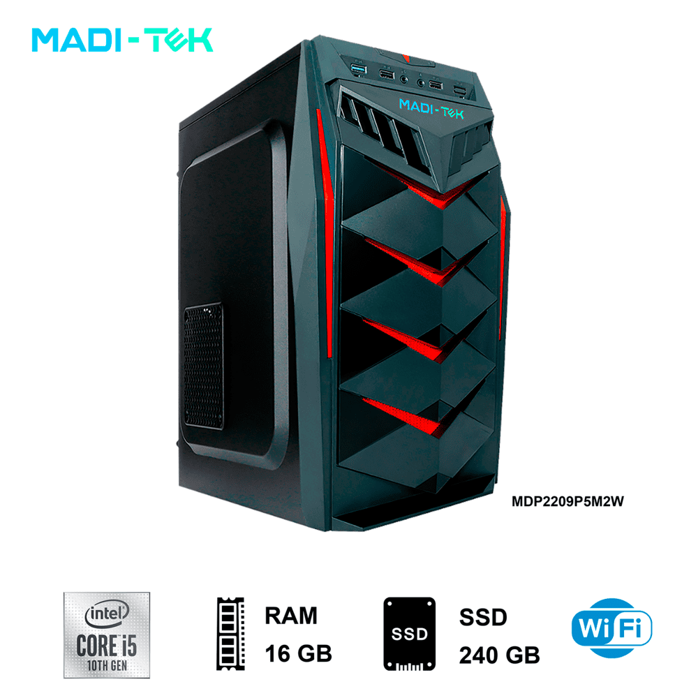 PC Madi-Tek SKY5-10400 Intel Core I5-10400 2.90 Ghz RAM 16GB DDR4 Disco Duro 240 GB SSD