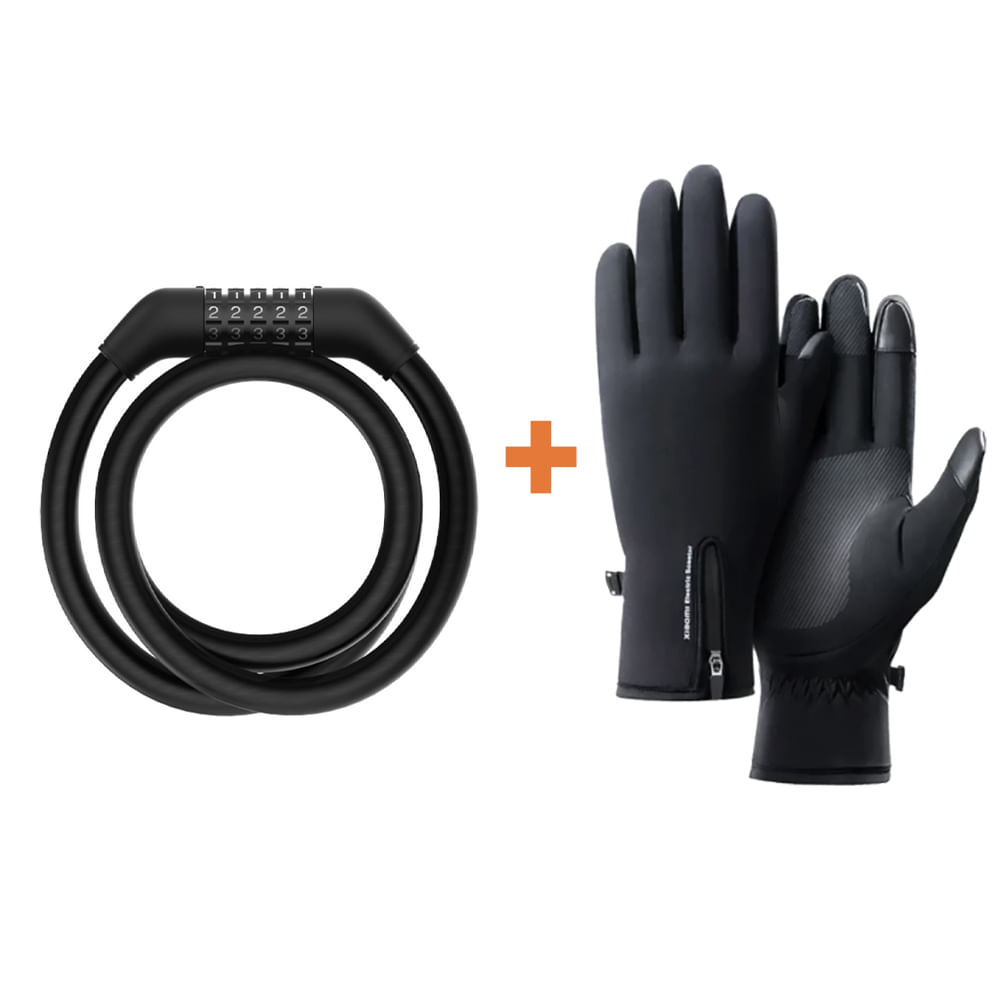 Guantes Xiaomi Electric Scooter Riding Gloves XL + Cable Xiaomi Electric Scooter Cable Lock
