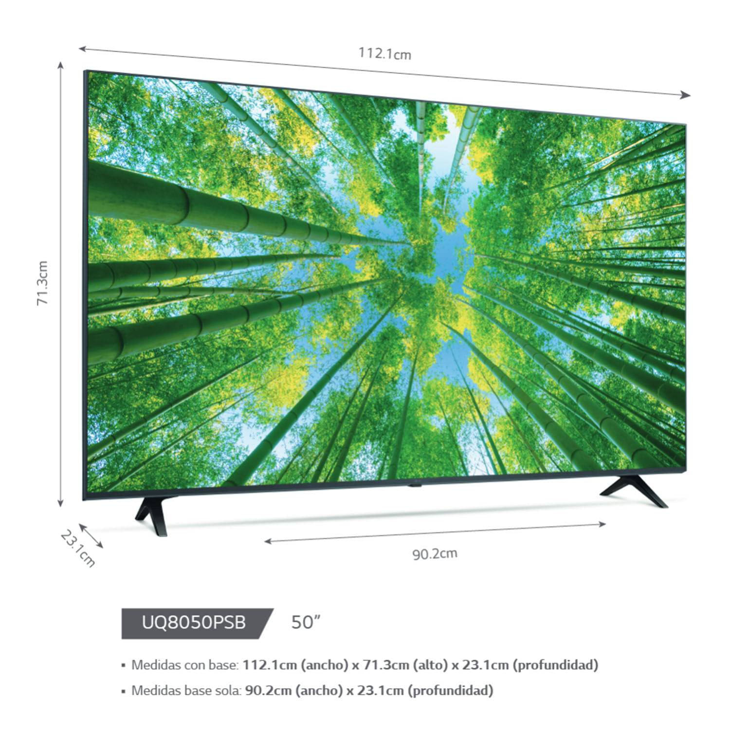 Televisor LG 50 UHD Ultra 4K Smart TV ThinQ AI 50UQ8050PSB Negro