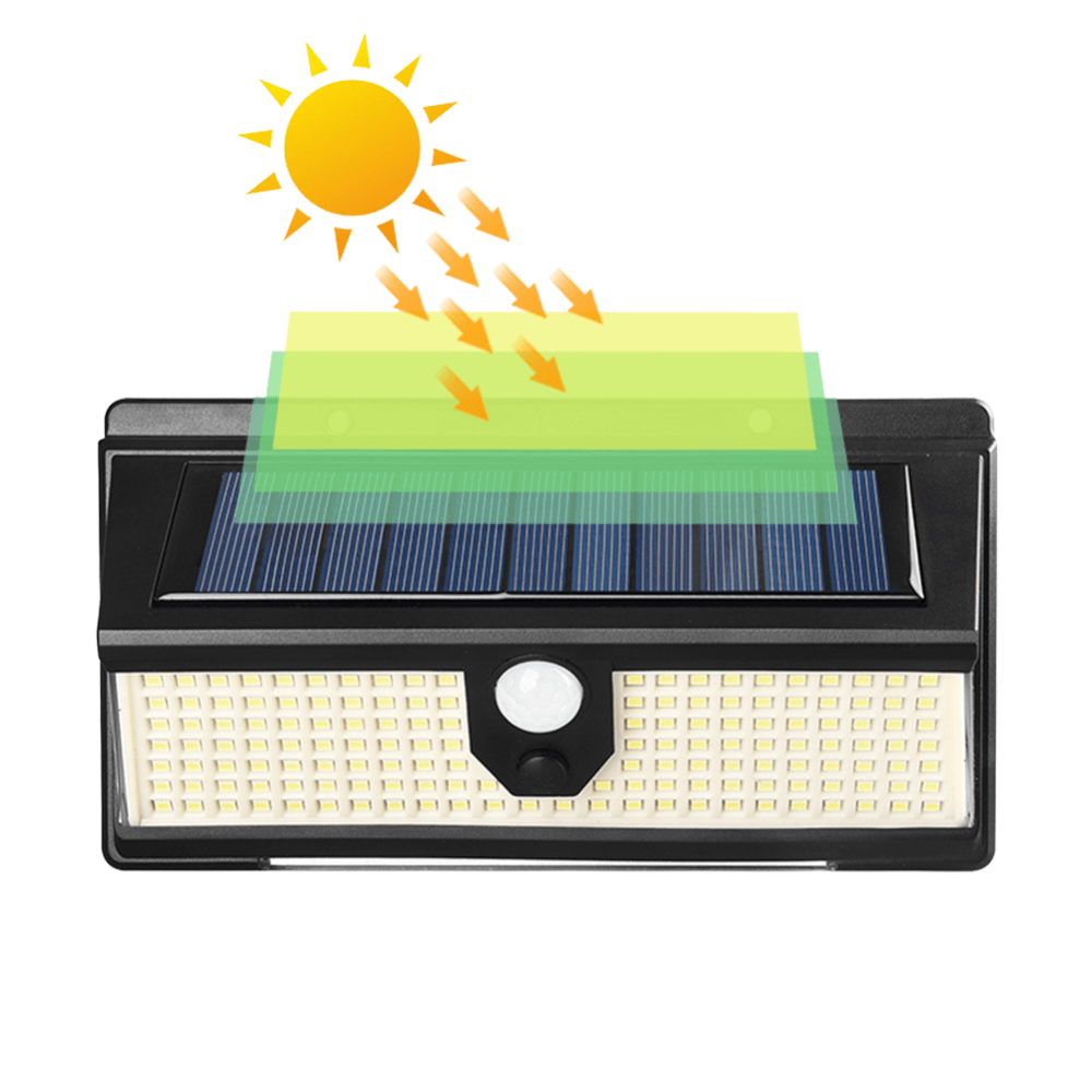 Foco Reflector Recargable con Energía Solar de 190 Leds y con Sensor de Movimiento
