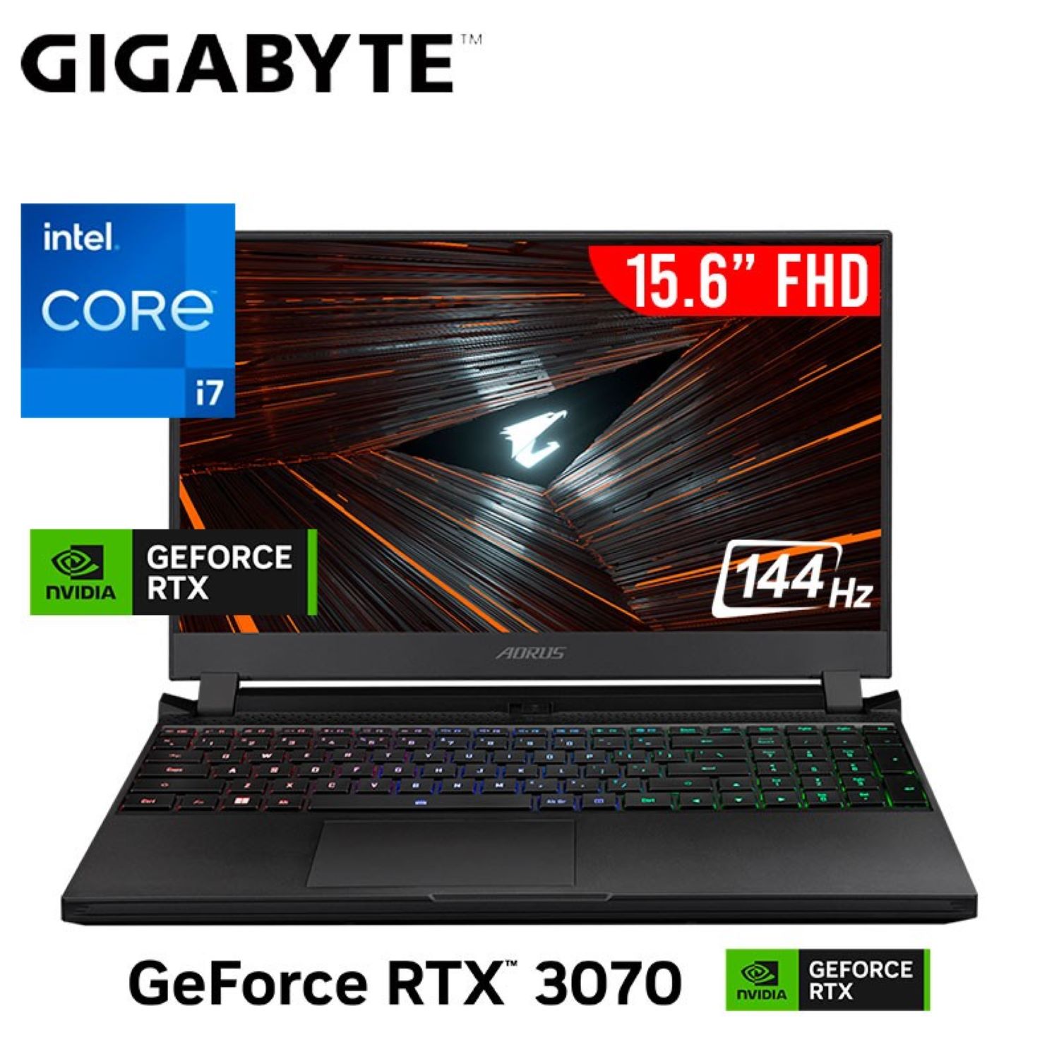 Laptop Gamer Gigabyte AORUS 5 SE4 Intel Core i7-12700H 2.3GHz @ 4.7GHz 15.6" RGB Full HD 1920x1080