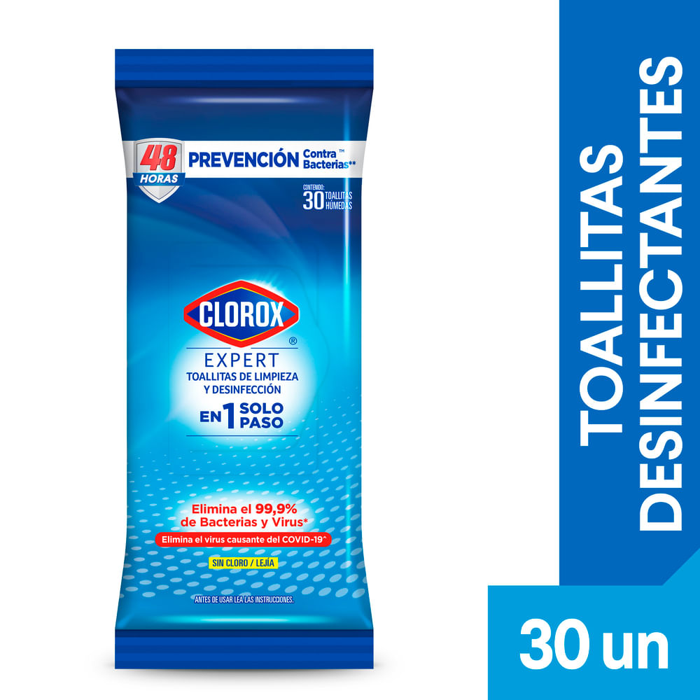 Toallitas Desinfectantes CLOROX Expert Fresh Flowpack 30un