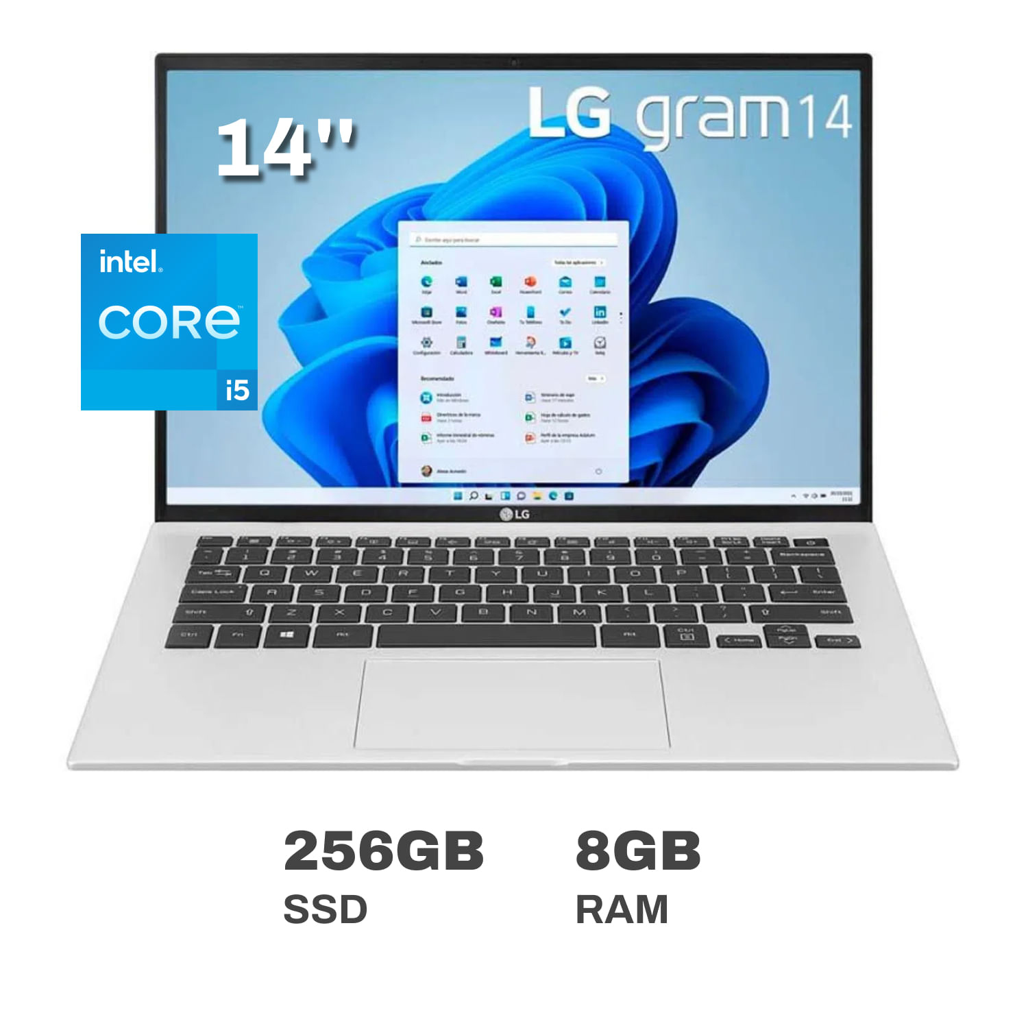 Laptop LG Gram 14Z90P-G.AJ63B4 Intel Evo Core i5 8GB RAM 256GB SSD 14"