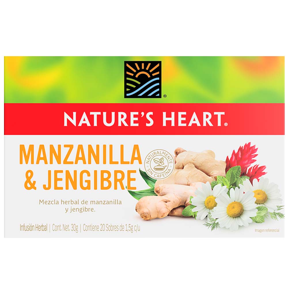 Manzanilla y Jengibre NATURE'S HEART Caja 20un