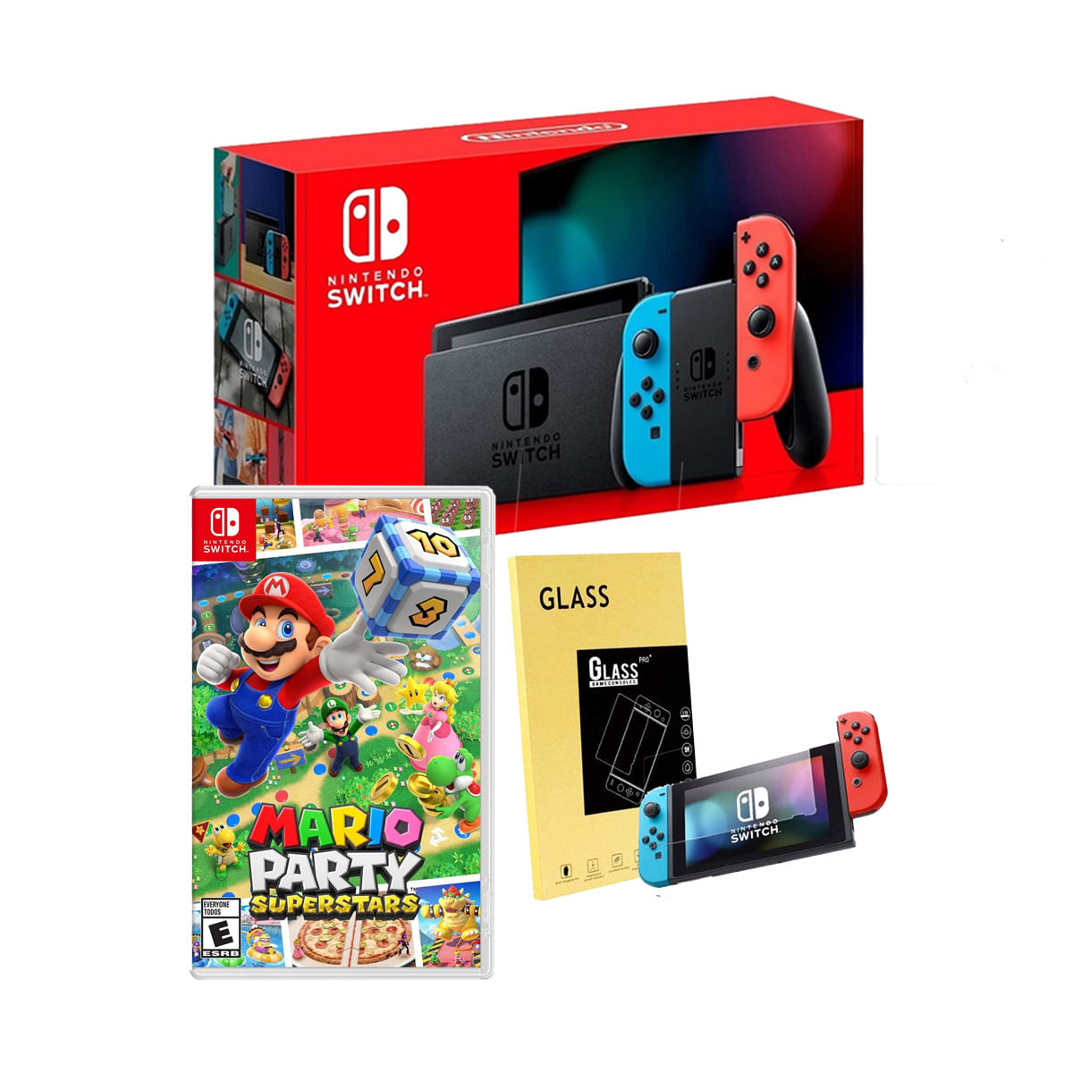 Consola Nintendo Switch Neon 2019 + Mario Party Superstars + Mica