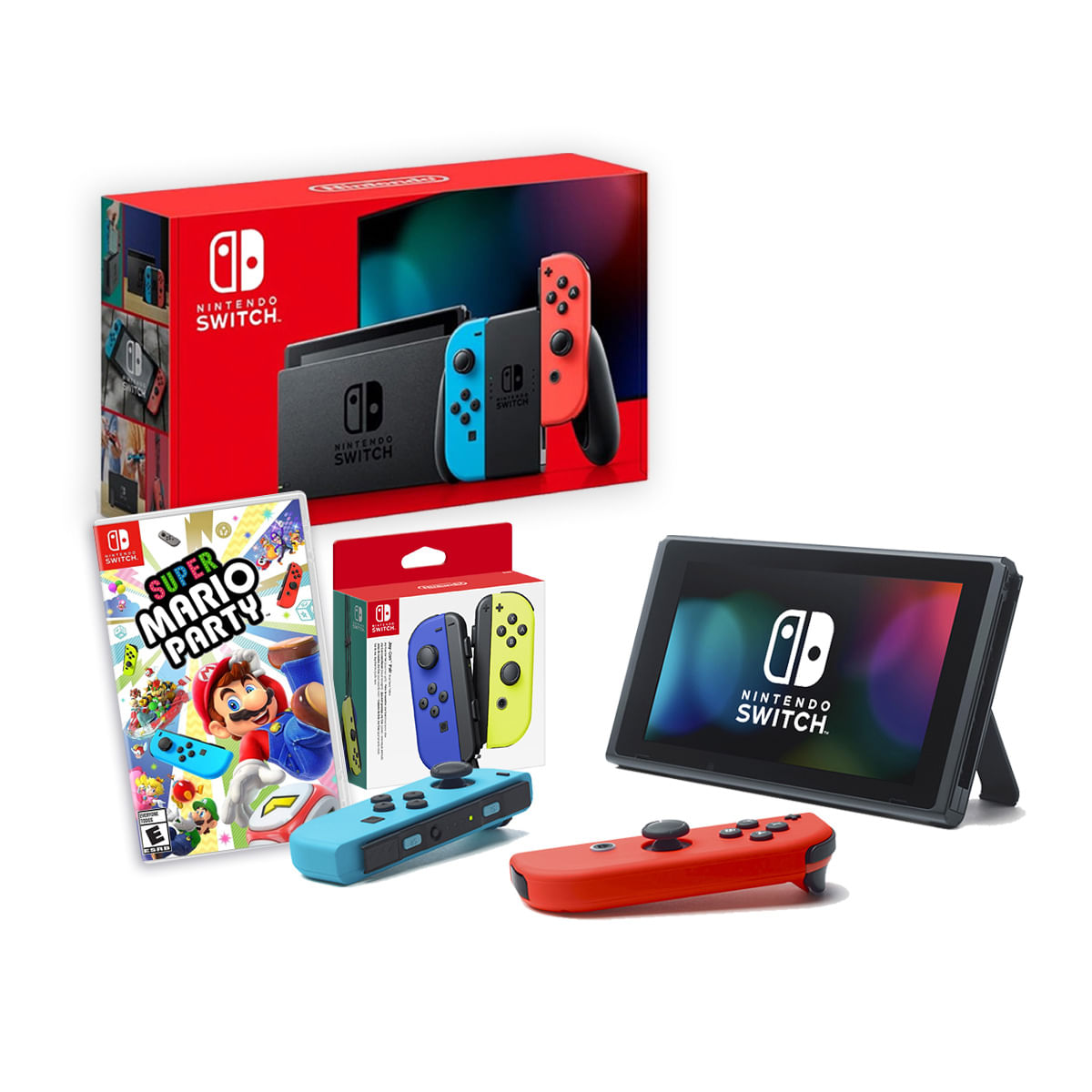 Nintendo Switch 2019 + Joy Con + Super Mario Party