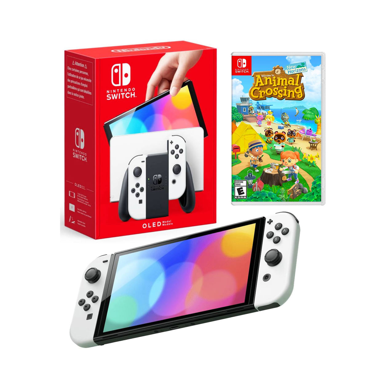 Consola Nintendo Switch Oled Blanco + Animal Crossing