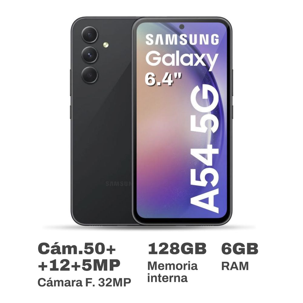 Celular Samsung Galaxy A54 6.4" 6GB RAM 128GB Negro