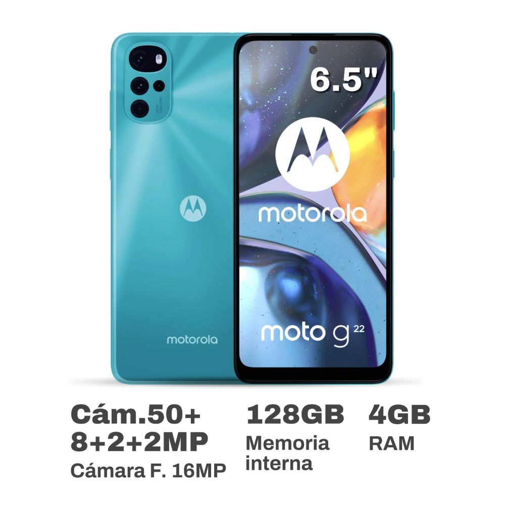 Celular Motorola G22 6.5" 4GB RAM 128GB Azul