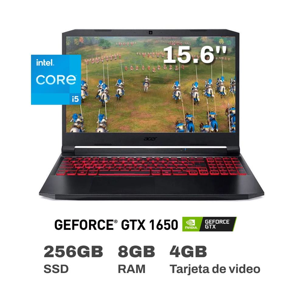 Laptop Gamer Acer Nitro 5 AN515-57-51L5 Intel Core i5 8GB RAM 256GB SSD 15.6" GTX 1650