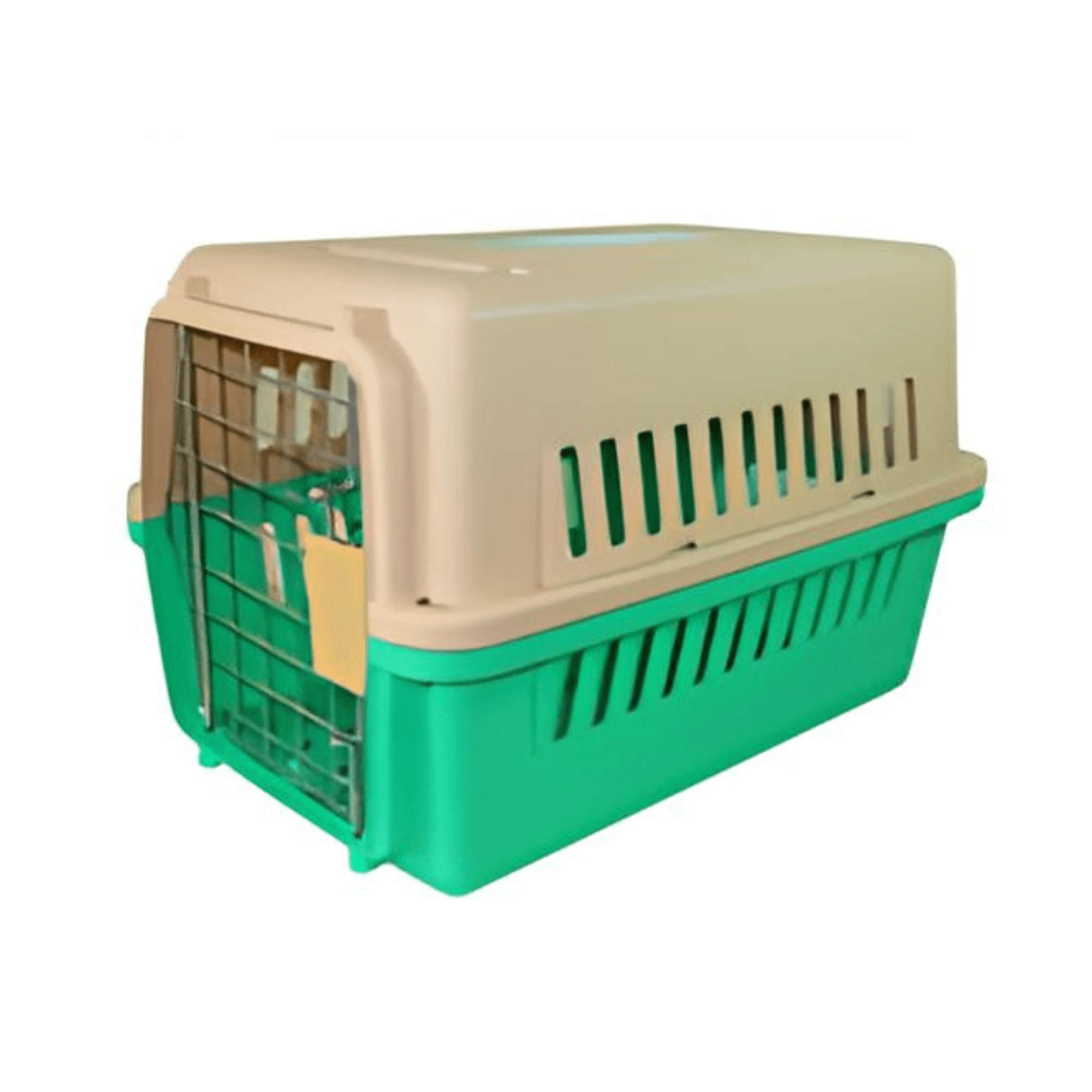 Transportador de Mascotas, Kennel, Canil Pequeño L48 - Piso Impermeable - Verde