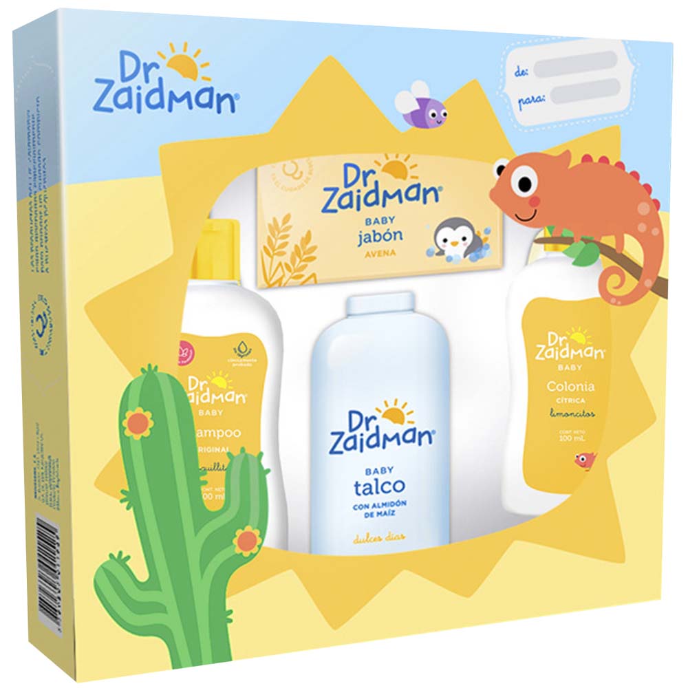 Pack de Regalo DR ZAIDMAN Risitas y Cosquillita (Shampoo + Talco + Colonia + Jabón) Paquete 4un