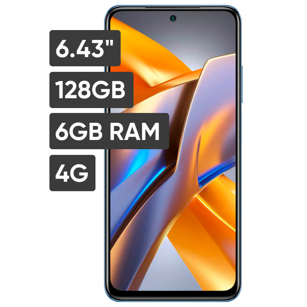 Smartphone XIAOMI POCO M5S 6.43" 6GB 128GB 64MP+8MP+2M+2MP Azul