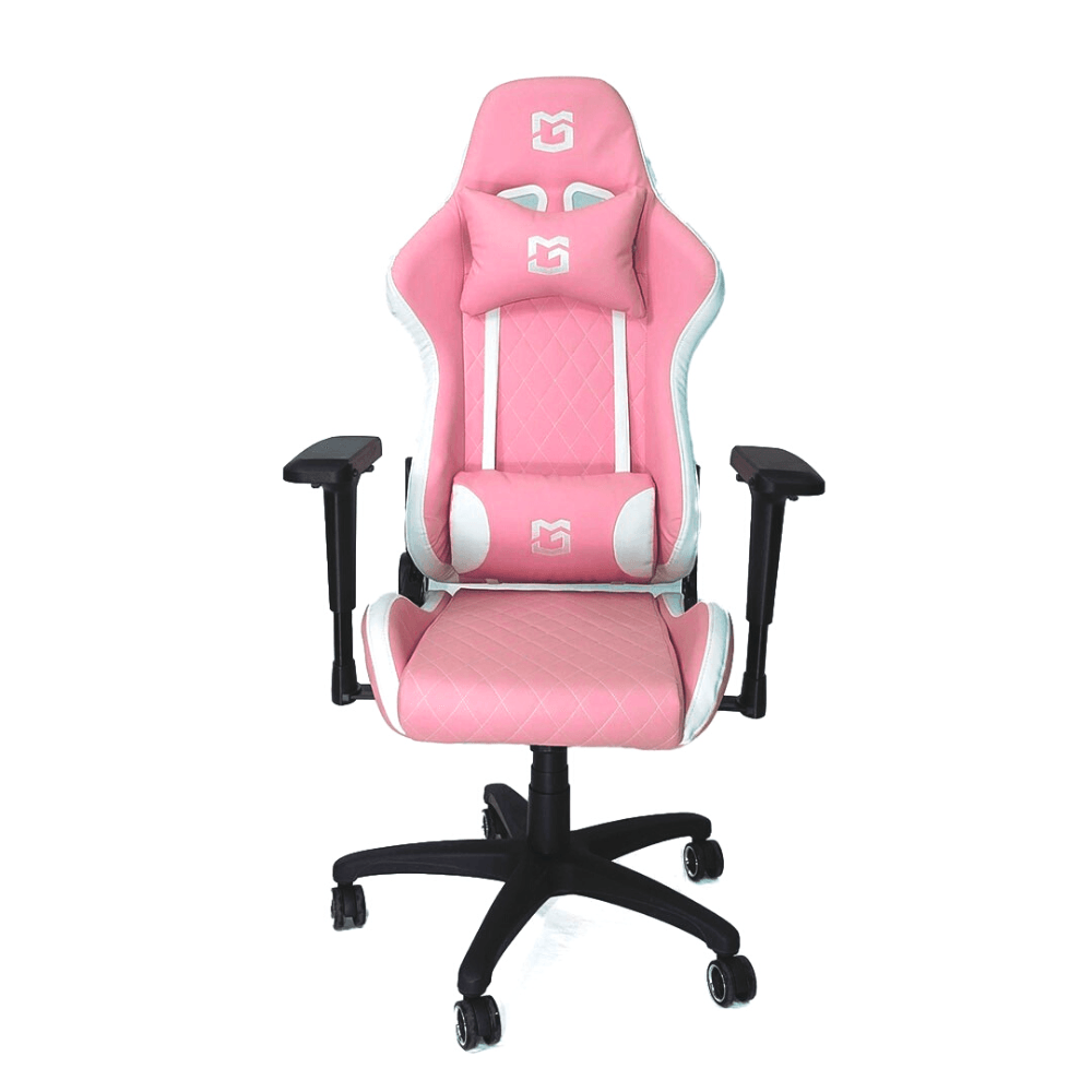 Silla Gamer Athenas Ergonómica Brazos 4d Reclinable 180° Premium Rosado con Blanco