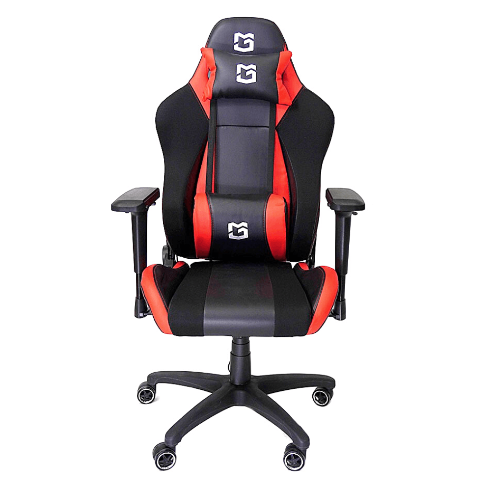 Silla Gamer Poseidon Ergonómica Brazos 4d Reclinable 180° Premium Color Negro con Rojo