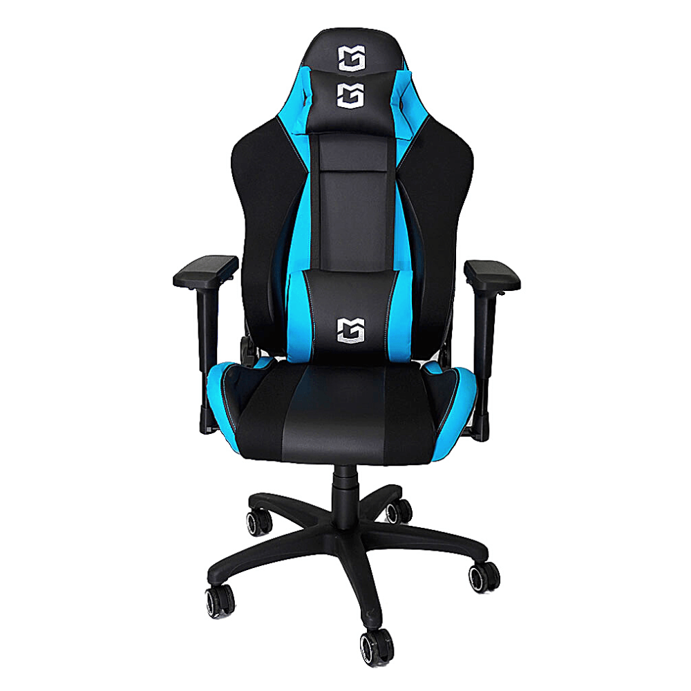 Silla Gamer Poseidon Ergonómica Brazos 4d Reclinable 180° Premium Color Negro con Turquesa