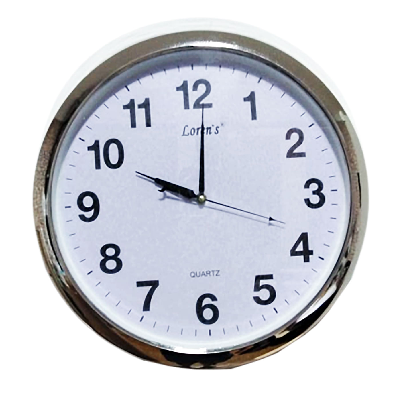 Reloj de Pared Grande y Elegante Redondo en Color Plata