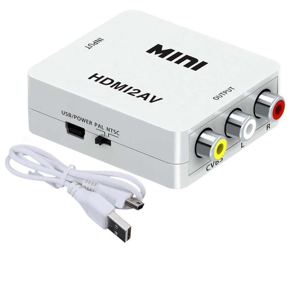 Adaptador Conversor Convertidor HDMI a RCA Video Pal NTSC