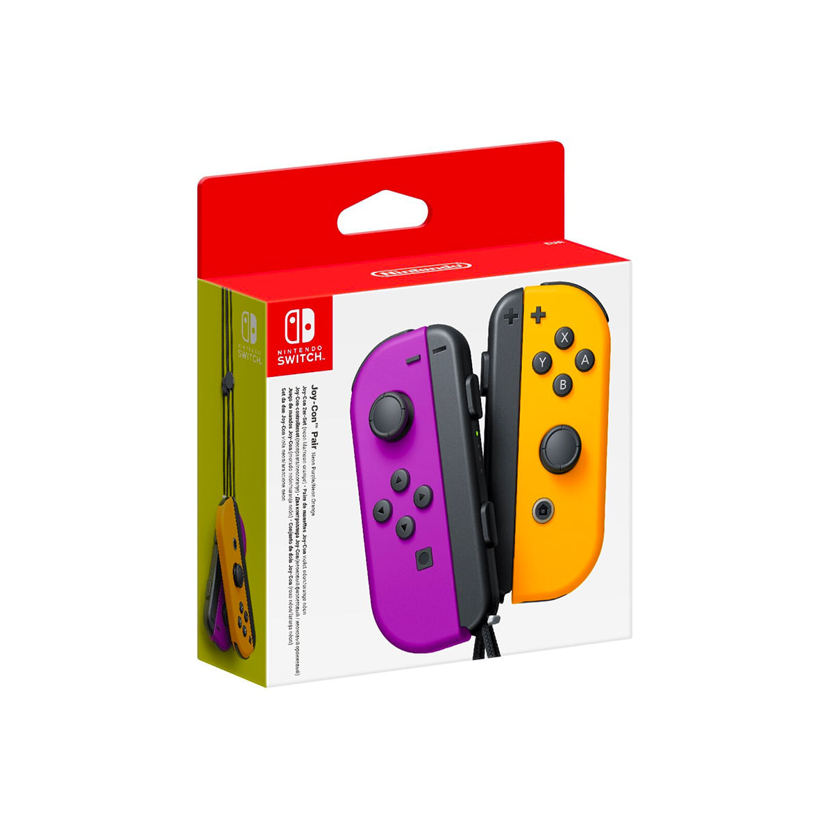 Controles Joy Con Neon Morado & Naranja Nintendo Switch .