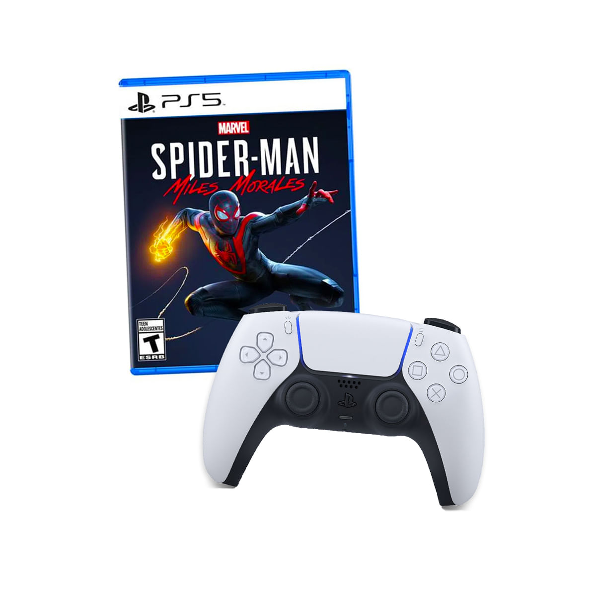 Mando Playstation 5 Dualsense + Spiderman Miles Morales