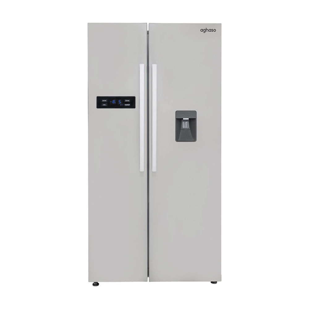 Refrigeradora Aghaso Side By Side 513L Plateado