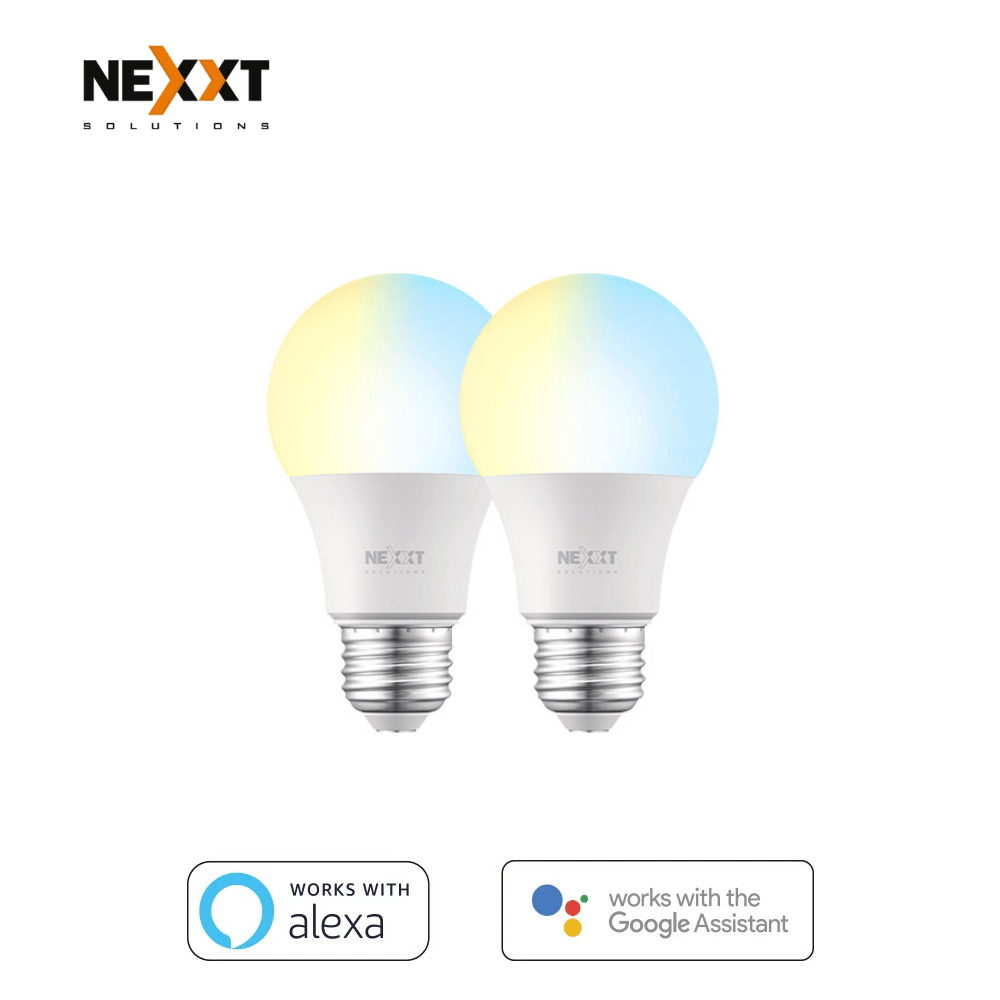 Foco LED inteligente Wi-Fi Blanco regulable (Pack de 02) - Nexxt