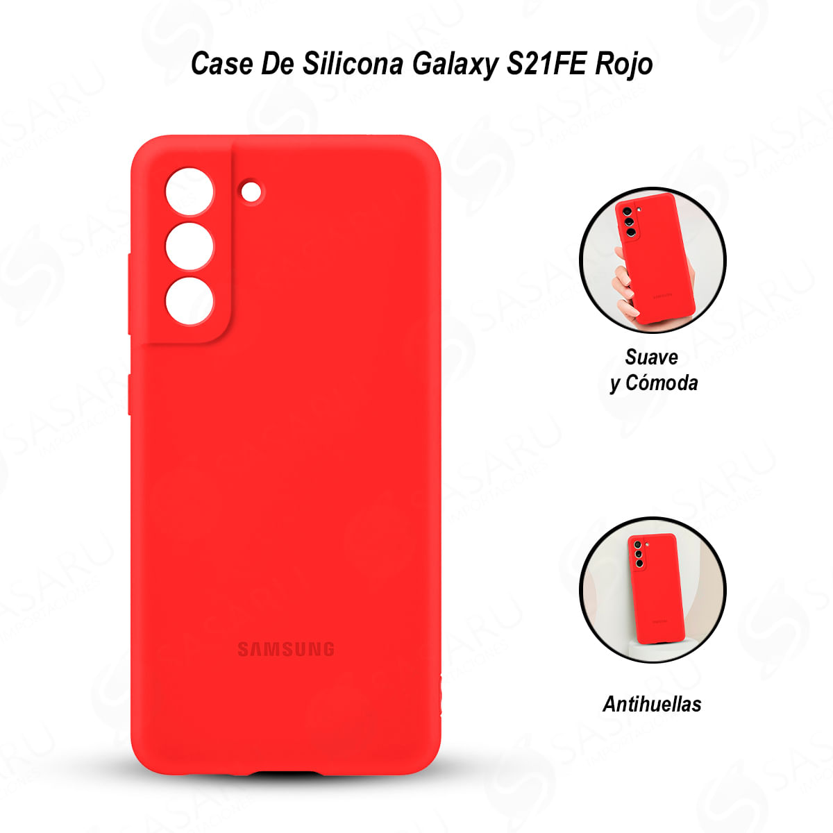 Case para Samsung Galaxy S21fe Rojo