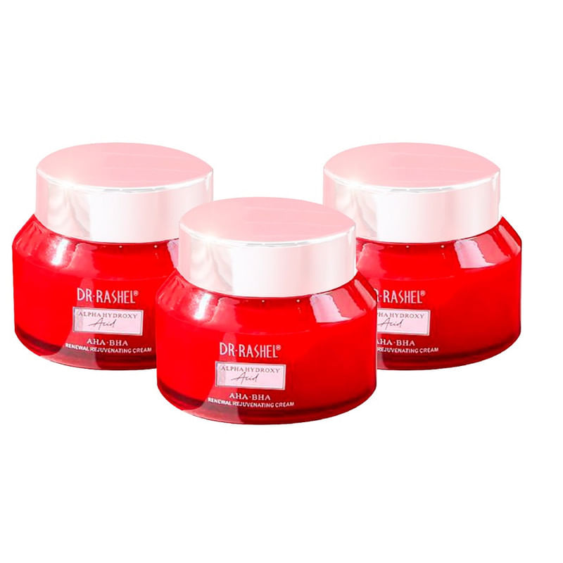 3 Crema Rejuvenecedora Alpha Hydroxy Acid AHA-BHA Dr. Rashel