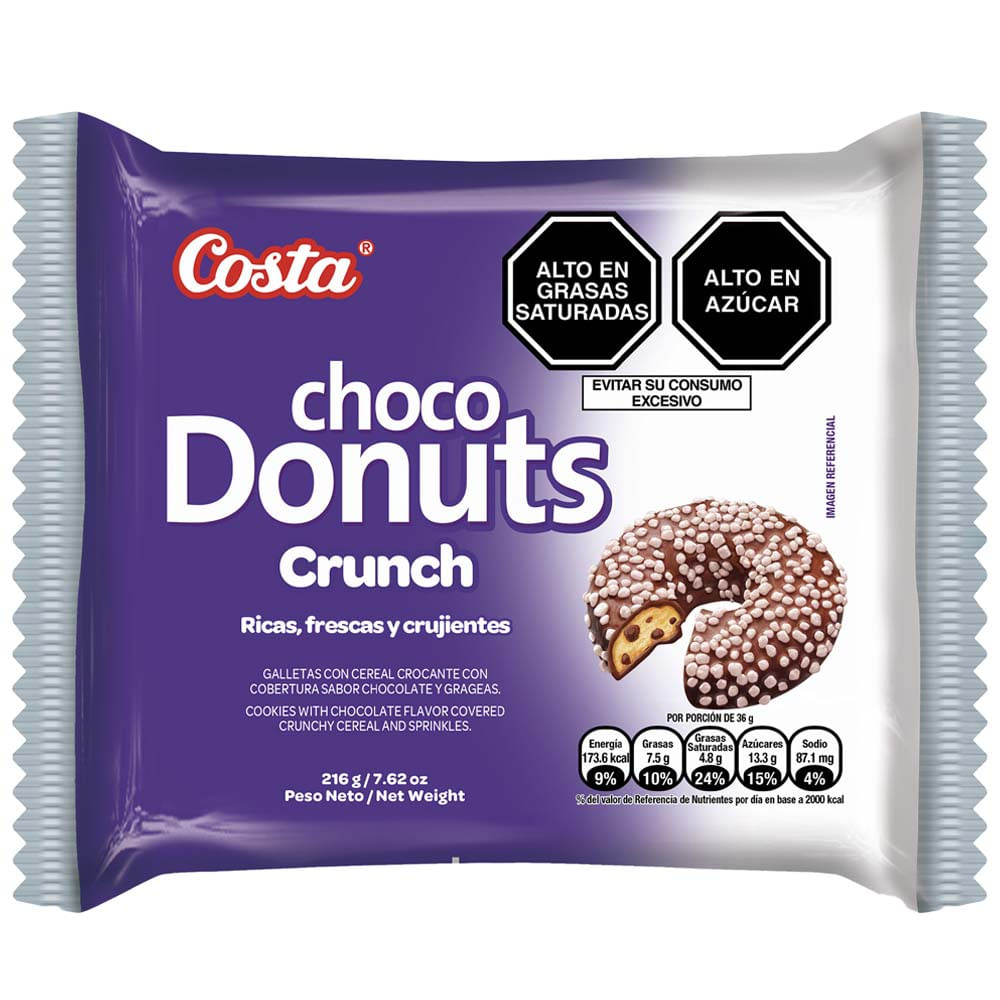Galletas COSTA Chocodonuts Crunch Bolsa 216g