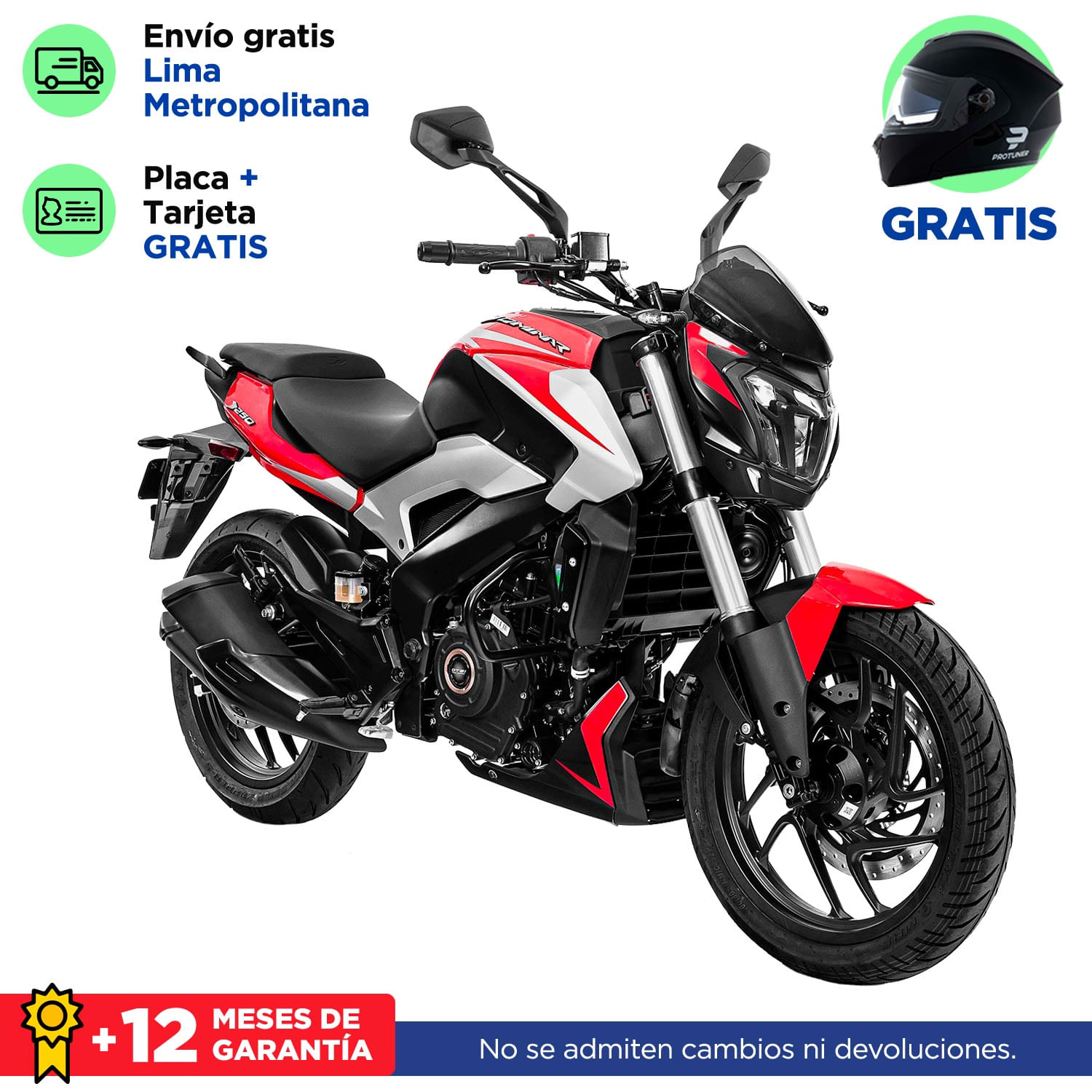 Moto Bajaj Dominar 250 Rojo